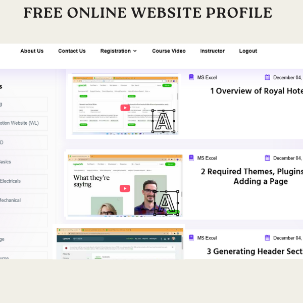 Free Website Profile Page
